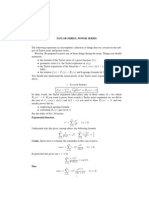 Taylor Series, Power Series: Warning. Be Prepared To Prove Any of These Things During The Exam. Things You Should