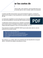 Cómo Calcular Los Costos de Producción