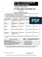 Notice of Poll and Situation of Polling Stations Borough