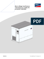 Requirements For Medium-Voltage Transformers and Transformers For Internal Power Supply For Sunny Central and Sunny Central Storage