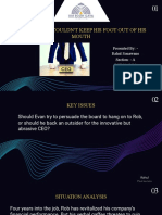 The Ceo Who Couldn'T Keep His Foot Out of His Mouth: Presented By: - Rahul Sonawane Section: - A PGP/1149/06