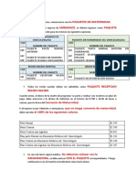 Datos Paquetes de Maternidad.