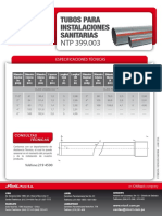 F.T. Tubo Pvcu Presion NTP 399.003 - 399.002