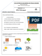 1º Ano - Língua Portuguesa - Semanas 3 e 4