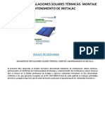 Replanteo de Instalaciones Solares Térmicas. Montaje y Mantenimiento de Instalac