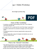 Key Stage 1 Maths Workshop: Mrs Wright and Miss Ring