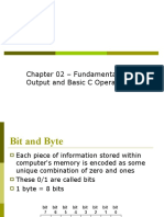 Chapter 02 - Fundamental Input Output and Basic C Operators