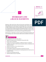 Hydrogen and S-Block Elements: Module - 6