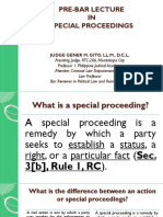 Updated Bar Review Pointers On Special Proceedings by Jugde Gener Gito