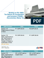 Briefing On RA 10963: Tax Reform For Acceleration and Inclusion (TRAIN)