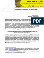 Mediação Pedagógica e Educação Mediada Por Tecnologias Digitais em Tempos de Pandemia