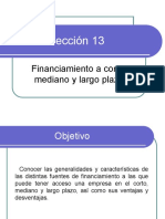 Financiación A Corto y Mediano Plazo