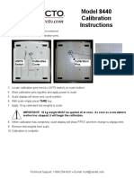 Model 8440 Calibration Instructions: Calibration Cover Units Switch Calibration Pins