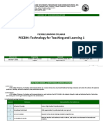 Pec 204 Technology For Teaching and Learning 1 Course Syllabus