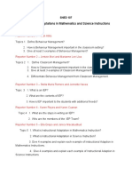 Instructional Adaptations in Mathematics and Science Instructions