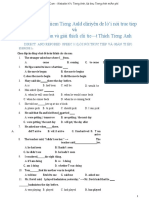 85 Câu hỏi trắc nghiệm Tiếng Anh chuyên đề câu trực tiếp - câu gián tiếp có đáp án chi tiết