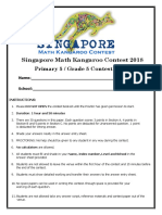 Singapore Math Kangaroo Contest 2018: Primary 5 / Grade 5 Contest Paper