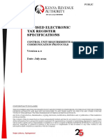 Revised Electronic Tax Register Specifications: Control Unit Requirements & Communication Protocols Date: July 2021