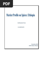 Market Profile On Spices - Ethiopia