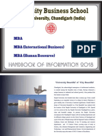 Handbook of Information 2018: MBA MBA (International Business) MBA (Human Resource)