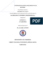 A Study On Financial Ratio Analysis of Tata Motors