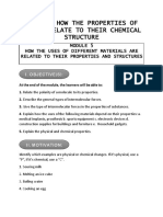 Unit 3: How The Properties of Matter Relate To Their Chemical Structure