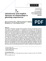 A Multi-Study Examination of Attachment and Implicit Theories of Relationships in Ghosting Experiences