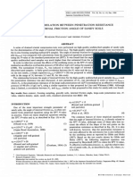 Hatanaka and Uchida (1996) - Empirical Correlation Between SPT and Friction Angle Fo Silty Soils