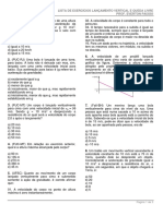 Lista de Exercícios Lançamento Vertical E Queda Livre Prof. Everton Paixão