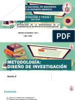 Sesión 09 Metodología - Diseño de Investigación