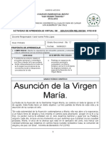 Tarea de Religion Asuncion de La Virgen Maria