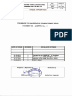 ?di' FQ: Procedure For Radiographic Examination Welds Unique Sery'Ces