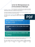 11 Do's & Don'Ts For Entrepreneurs To Kick-Off Their E-Commerce Startups