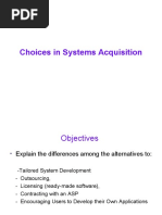 Choices in Systems Acquisition