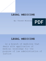 Legal Medicine: By: Vincent Misalang