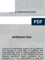 Care of A Bedridden Patient: Prepared by Jannet Reena Purani