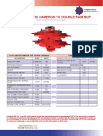 7.0625 5000 Cameron Double Ram Bop Standard Bonnets Spec Sheet