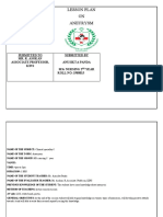 Lesson Plan ON Aneurysm