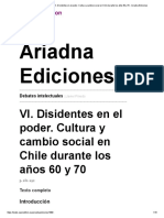 Pinedo, J. (2018) - Debates Intelectuales - VI. Disidentes en El Poder. Cultura y Cambio Social en Chile Durante Los Años 60 y 70