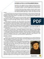 Reforma Protestante e Contrarreforma - 7º Anos