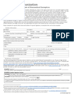 Nonmedical Exemption Form