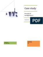 Case Study: Principle of Management II