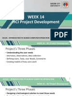 Week 14 HCI Project Development: Hci101 - Introduction To Human Computer Interaction