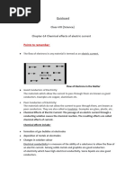 Quickcard Class-VIII (Science) Chapter-14 Chemical Effects of Electric Current