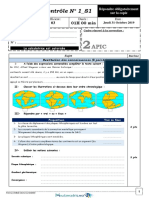 Devoir SVT 2college International FR s1 1