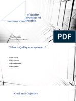 Assessment of Quality Management Practices of Building