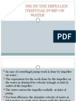 Work Done by The Impeller or Centrifugal Pump