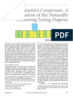 Martin's Conjecture: A Classification of The Naturally Occurring Turing Degrees