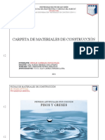 Carpeta de Materiales de Construcción: Universidad Mayor de San Simón Facultad de Arquitectura Y Ciencias Del Hábitat