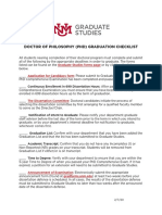 Doctor of Philosophy (PHD) Graduation Checklist: Graduate Studies Forms Page Application For Candidacy Form